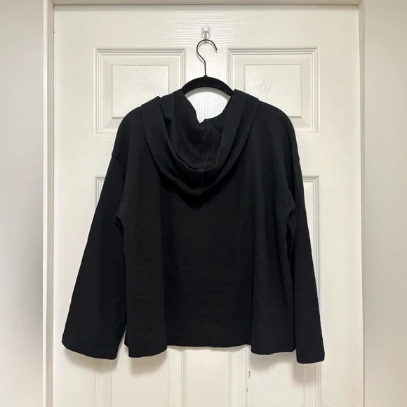 NWT EILEEN FISHER Waffle Cotton Blend Doubleknit Hooded Top - Picture 8 of 10